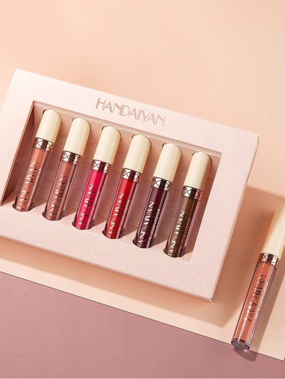 HANDAIYAN 6 pc ROSE MATTE LIQUID LIPSTICK Set